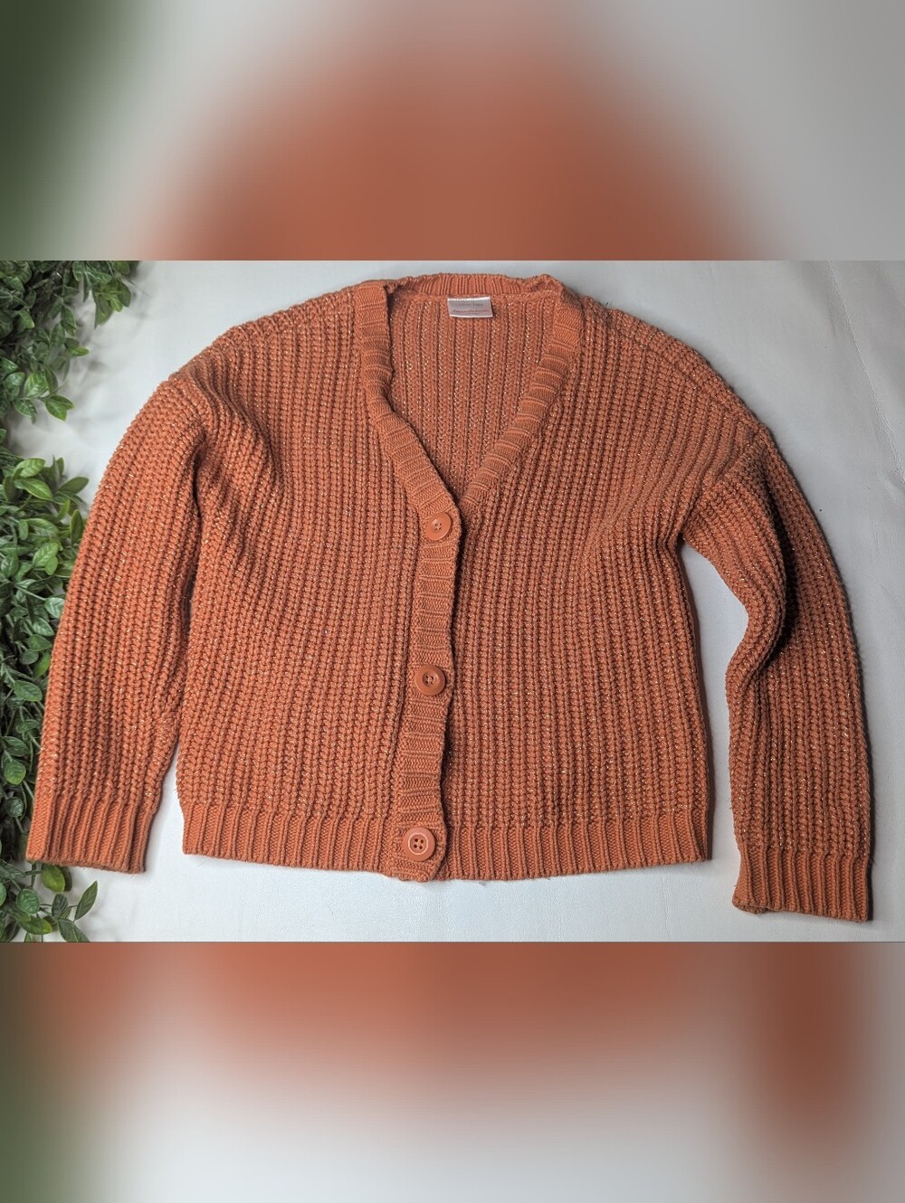 Hanna Andersson Thick Knit Sweater Orange Fall Pumpkin Size 130cm Or 8